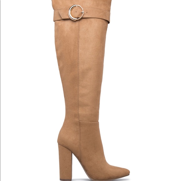 Brand New Women’s Paisley Thigh High Boots Camel Size 9US (w/box) - Picture 2 of 6